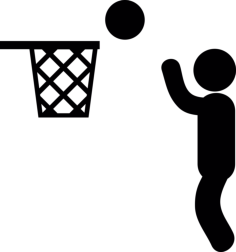 Man Playing Basketball Line Tracing Svg Vector, Free Vectors File